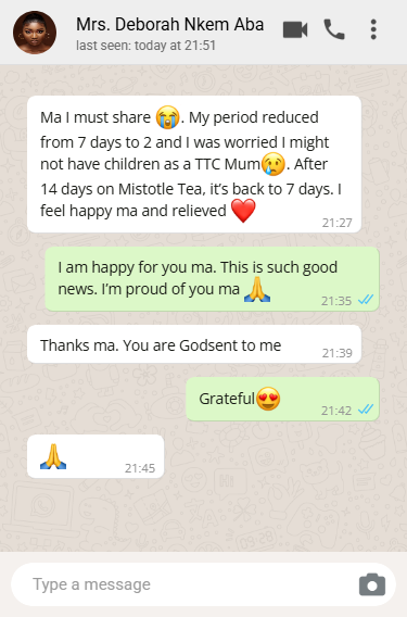Mrs. Nkem Deborah Aba testimonial